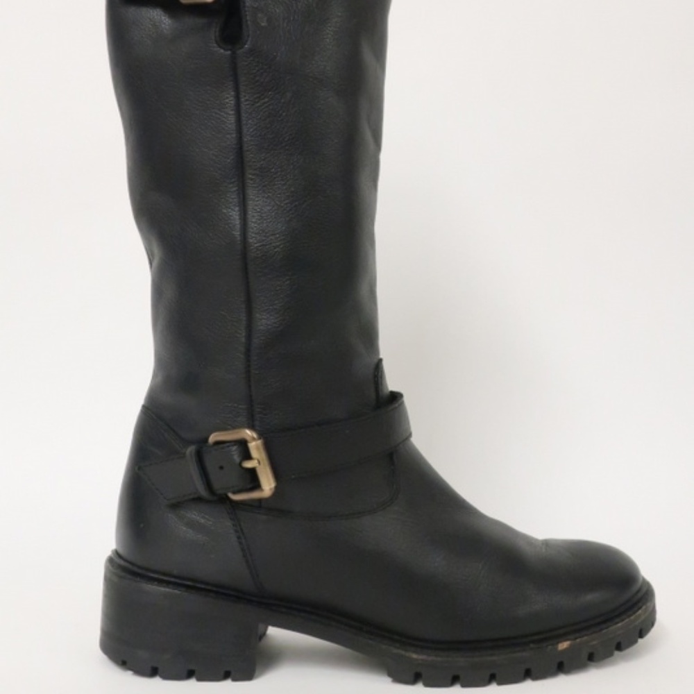 Fendi Motorcycle Boot Black Rabbit Fur-Lined - Picture 1 of 8